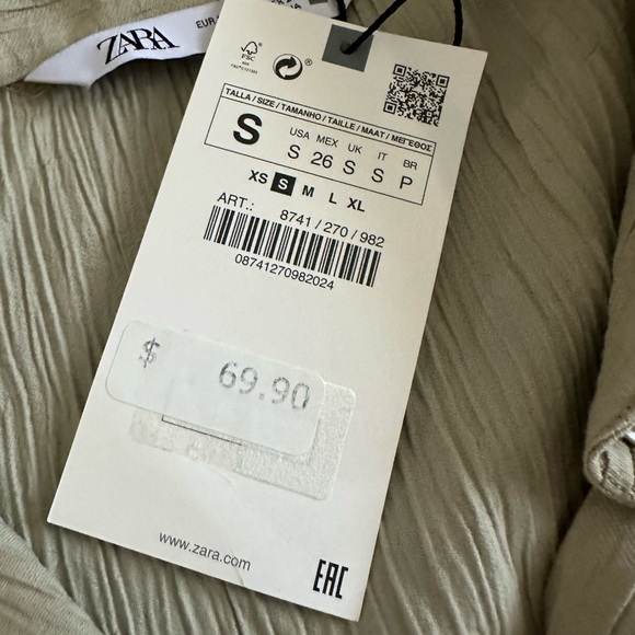 NWT Women’s Zara Tunic Size Small - Picture 6 of 12